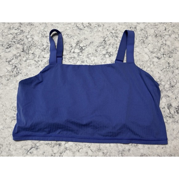 aerie Other - OFFLINE by Aerie Real Me Recharge Sports Bra XXL Blue Ribbed Low Support